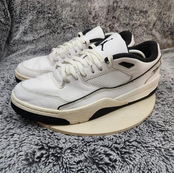 Nike Air Jordan Flight Court Basketball White Sail Black Men's Size 12 - Picture 4 of 9